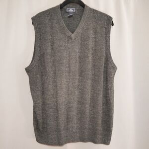 Dockers Dark Gray Knit V-Neck Sweater Vest - Men's Size Large